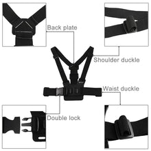 Charger l&#39;image dans la galerie, Ceinture ajustable avec sangle pectorale avec crochet en J et vis longue pour GoPro NEW HERO / HERO6 / 5/5 Session / 4 Session / 4/3 + / 3/2/1, Xiaoyi et autres caméras d&#39;action