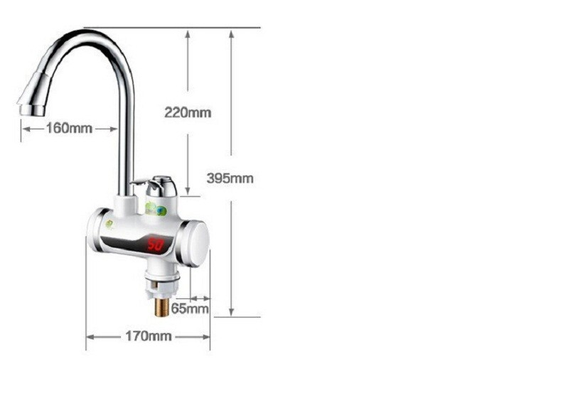 Generic Robinet Électrique Professionnel + chauffe-Eau Instantané