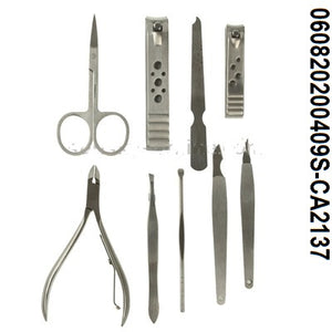 Kits de manucure, de pédicure de coupe-ongles 9 en 1 (grand coupe-ongles, petit coupe-ongles, pince à cuticules, ciseaux, lime à ongles, pince à sourcils, cure-oreille, lime à ongles double face, coupe-cuticules)