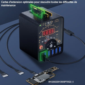 Instrument de diagnostic cc d'alimentation isolée de wattmètre (affichage numérique)