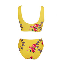 Charger l&#39;image dans la galerie, 2 PCS High Waist Sexy Print Bandage Backless Swimsuit for Women