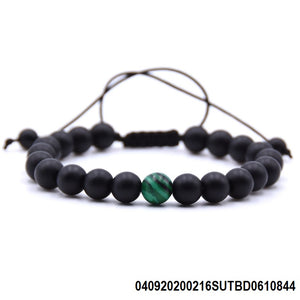Double bracelets tissés de charme , 8mm, perles en pierre naturelle